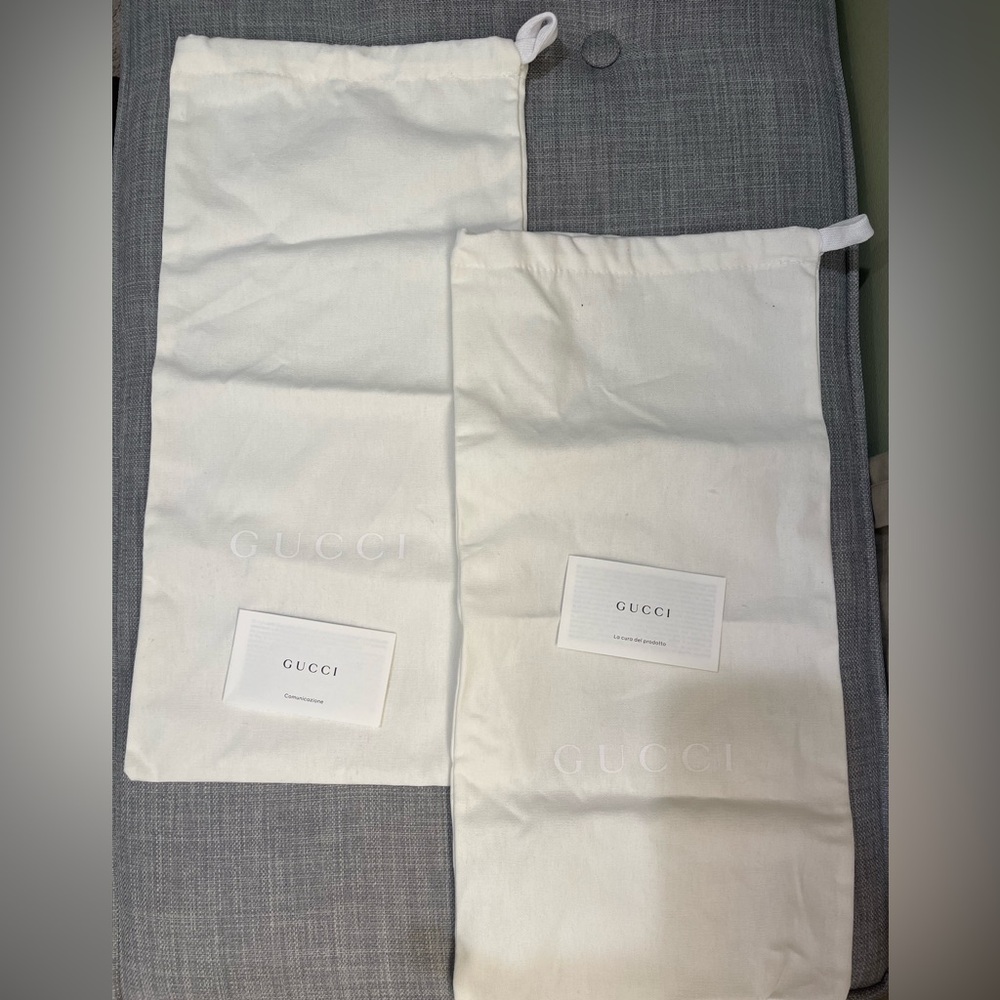 Gucci Cream Dust Bags Set (2)